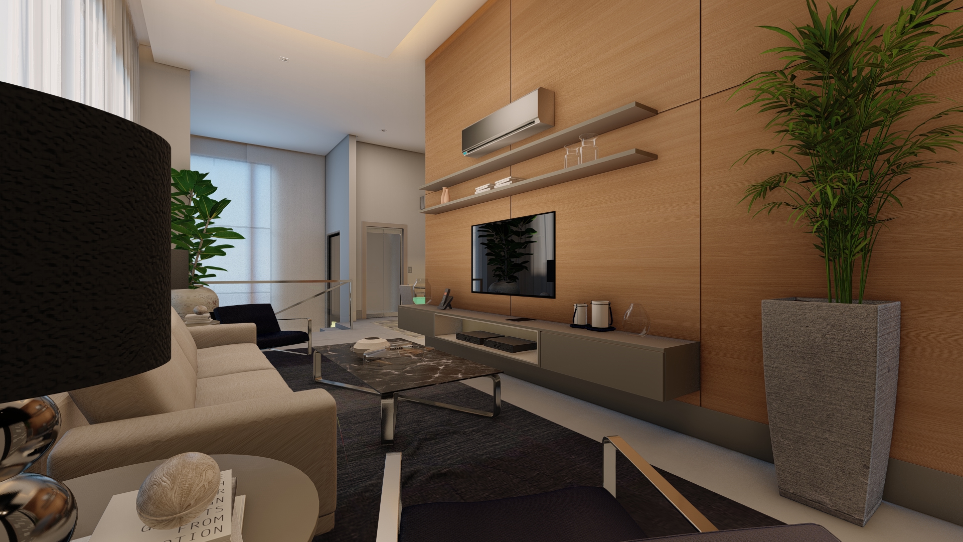 Daniel e Gessiele_Sala de Estar e Jantar - Perspectiva 4